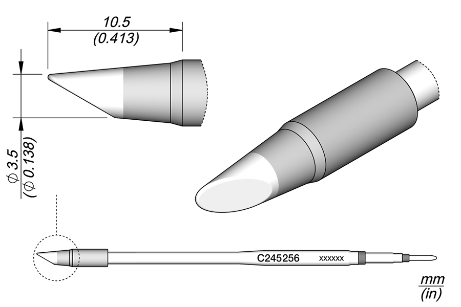 C245256 - Bevel Cartridge Ø 3.5 HT L